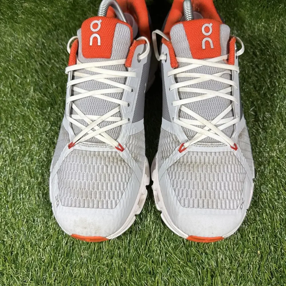 ON CLOUD Running CLOUDFLYER Men's SZ 10 Walking Running Shoes Gray/Flame Orange - Picture 5 of 12